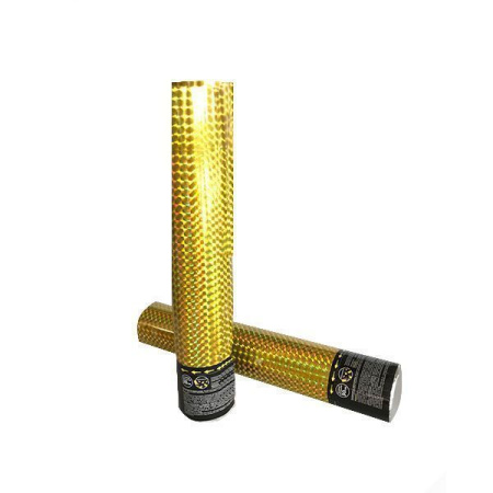 Пневмохлопушка Голография Золотое конфетти 30см