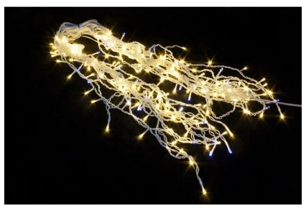 Гирлянда электрическая Бахрома 3м (уличная) (белая, тепло, мультицвет)