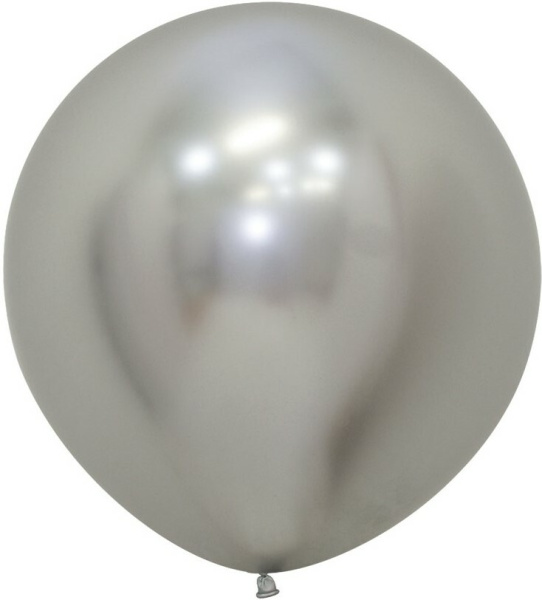 Шар (24"61 см) Reflex, Зеркальный блеск, Серебро 