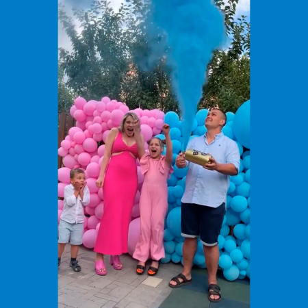 АКЦИЯ Огнетушитель для ГЕНДЕР ПАТИ с цветным дымом краски Холи