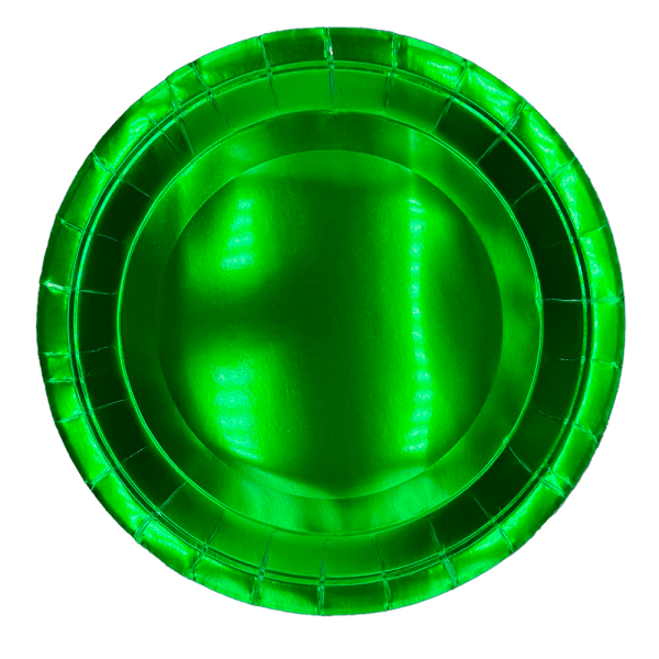 Тарелки фольга зеленые 23см 10шт