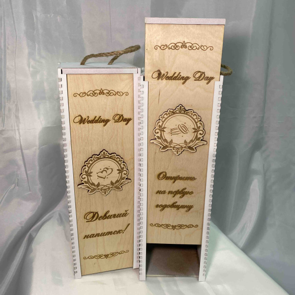 Бутылочница крашенная (дерево) в ассортименте (1шт)