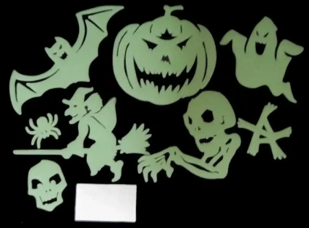Набор фигурок "Ужасы" фосфорное наклейка (34-54) (46-20)