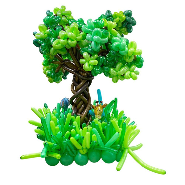 Фигура из латексных шаров "Джунгли", высота 2 метра