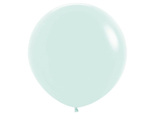 S 24 Пастель матовый Мятный/Green/ 1шт/, Латексный шар (Колумбия) 60см