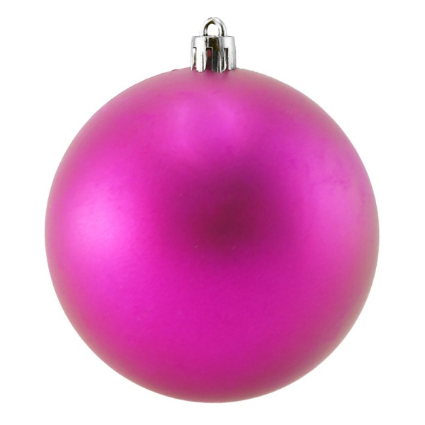 Акция! НГ шар Фуксия 15 см (матовый) / 1 шт. / (Китай)
