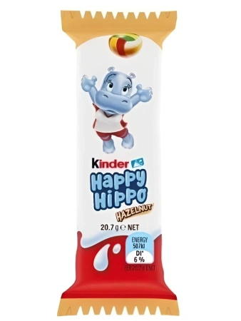 Акция!Печенье Kinder Happy Hippo Hazelnut с фундуком, 103,5 г