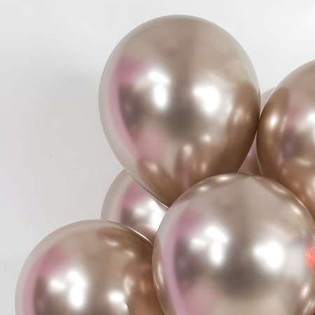 Сет №75 "Элегантный"; 9 хромированных шаров на чёрной ленте