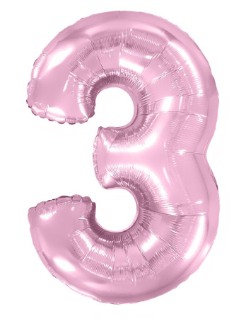 И 40 Цифра Розовый Макарунс, 1 шт (Испания)