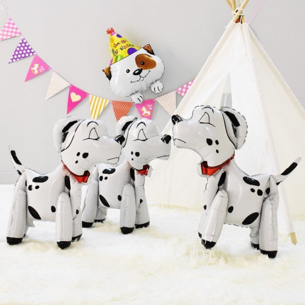 Шар 3D (23"/58 см) Фигура, Собака Далматинец , 1шт. НАДУВАЕТСЯ ВОЗДУХОМ, НЕ ЛЕТАЕТ