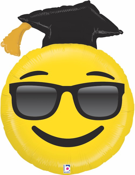 Шар (30"76 см) Фигура, Смайл Выпускник