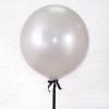 S 1М Метал Серебро  1шт/ латексный шар (Колумбия) 90см