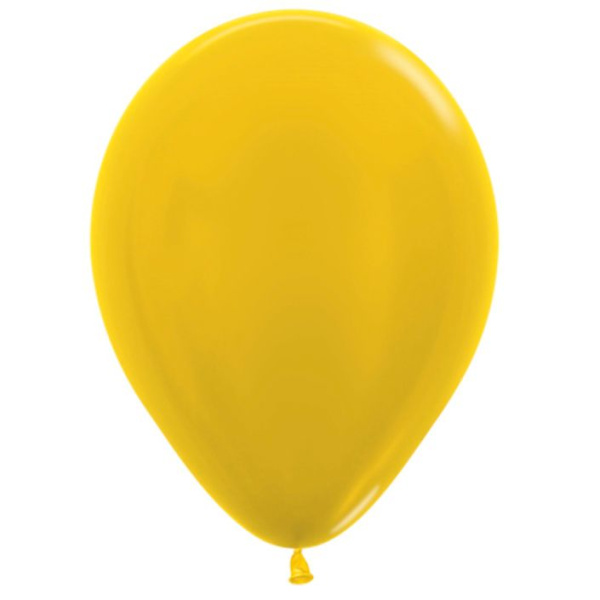 S Метал 12 Жёлтый /Yellow, Латексный шар (Колумбия)