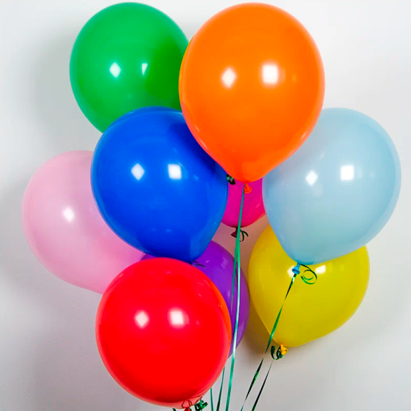 Фонтан из воздушных шаров Радужный (9шаров на грузе)