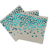 Салфетки Горох фольга голубые 10шт