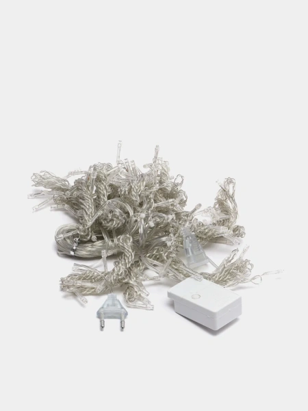 Акция!Гирлянда электрическая Штора 3х3 м (мульти)(прозрачная упаковка)