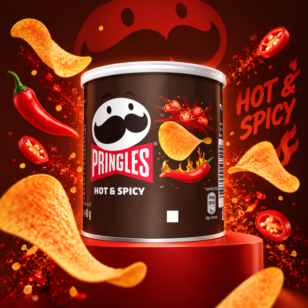 Акция!Картофельные чипсы Pringles Hot & Spicy со вкусом острого перца, 40 г