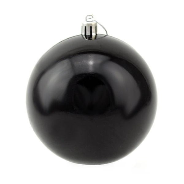 Новогодний шар Черный глянцевый 15см /1шт./ (Россия)