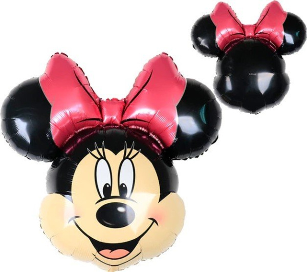 Шар (46"/117см) Фигура, Голова, Минни Маус, 1шт