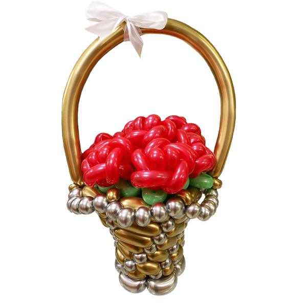 Фигура из шаров "Корзина с цветами"