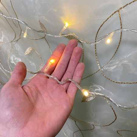 Г.эл. 100 ламп Нить, белый холод, тепло, мультицвет, 7м, прозрач. провод