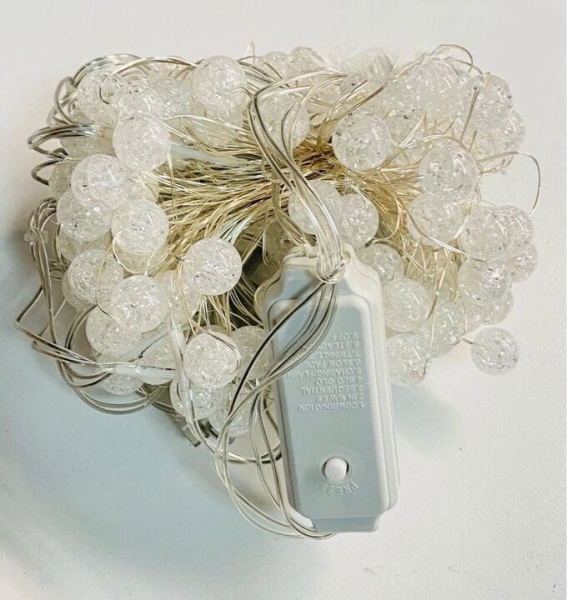 Акция! Гирлянда электрическая Штора Шарики 3х2 м (мультицвет, тепло, холод)