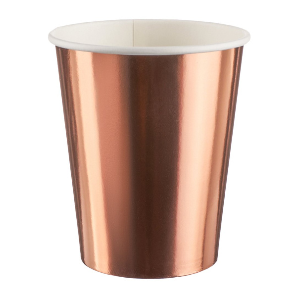 Стаканы бум. 6шт Розовое золото