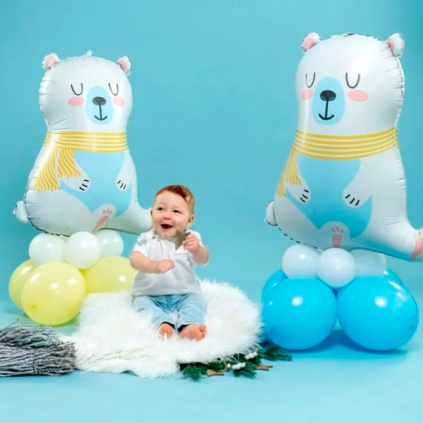 Шар (29"/74 см) Фигура, Полярный медведь, 1 шт. в уп.