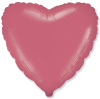 Шар (18''/46 см) Сердце, Коралловый, Макарунс, 1 шт.