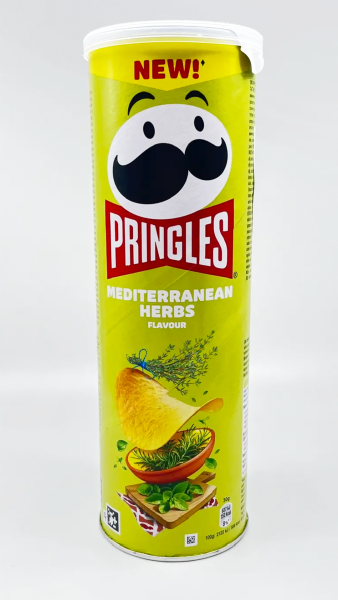 Картофельные чипсы Pringles со вкусом средиземноморских трав (Mediterranean Herbs)