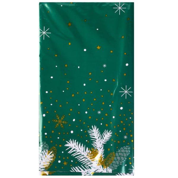 Скатерть фольг Изумрудная Зима 130*180смG