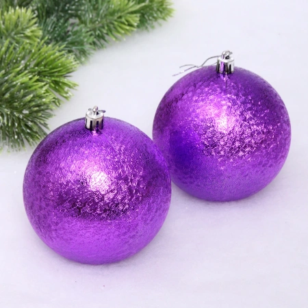 Новогодние шары 10см (набор 2шт) "Мягкий блеск"