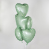 Шар (18''/46 см) Сердце, Мятный, Макарунс, 1 шт.