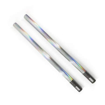 Пневмохлопушка Голография Серебряный серпантин 80см  1 шт.  (Китай)