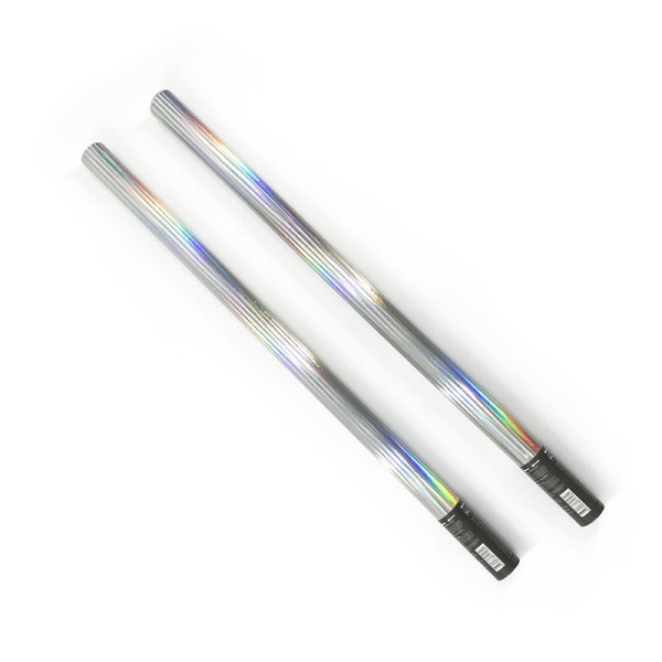 Пневмохлопушка Голография Серебряный серпантин 80см  1 шт.  (Китай)