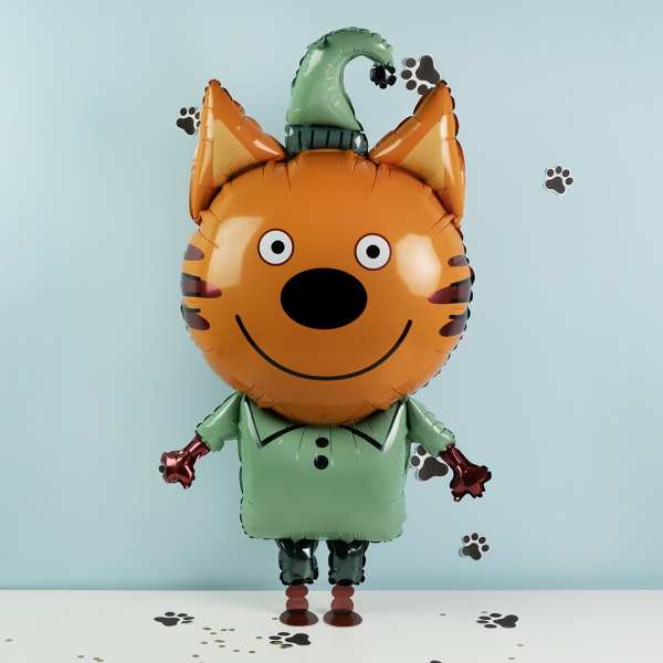 Шар 3D (43"/109 см) Ходячая Фигура, Три Кота, Компот, 1 шт. в уп.