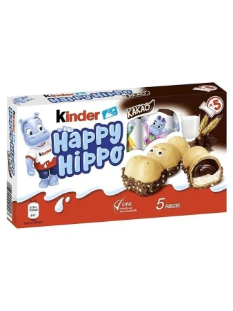 Акция!Печенье Kinder Happy Hippo Cacao со вкусом какао, 103,5 г