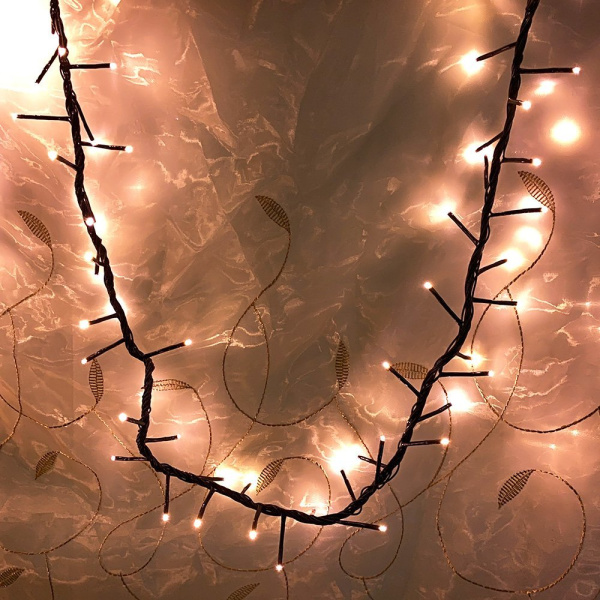 Гирлянда электрическая Розово/голубой (черн.пров)