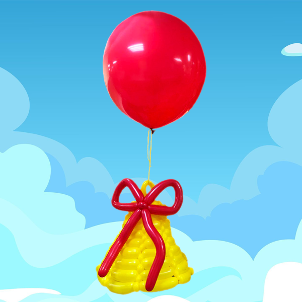 Фигура из шаров "Колокольчик на воздушном шарике" (метровый шар)
