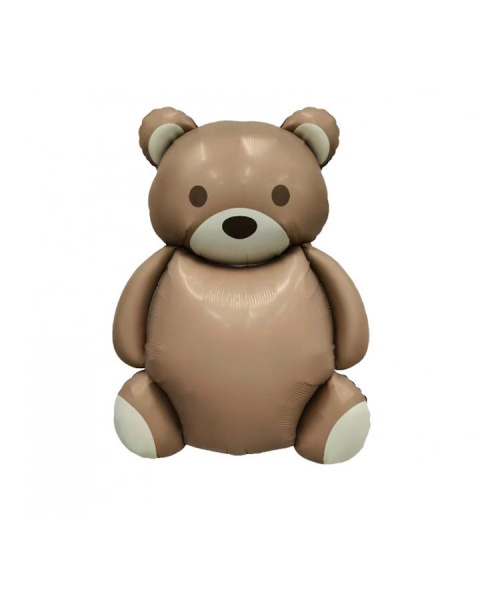 Шар ФИГУРА/35" Медведь с бантиком молочным 90х65 см