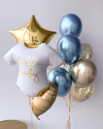 ПД ФИГУРА Боди HELLO BABY Wihte