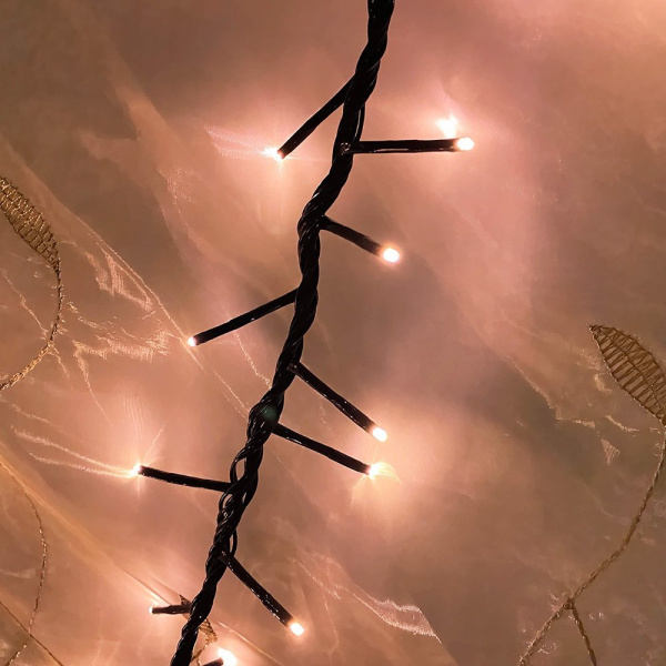 Гирлянда электрическая Розово/голубой (черн.пров)