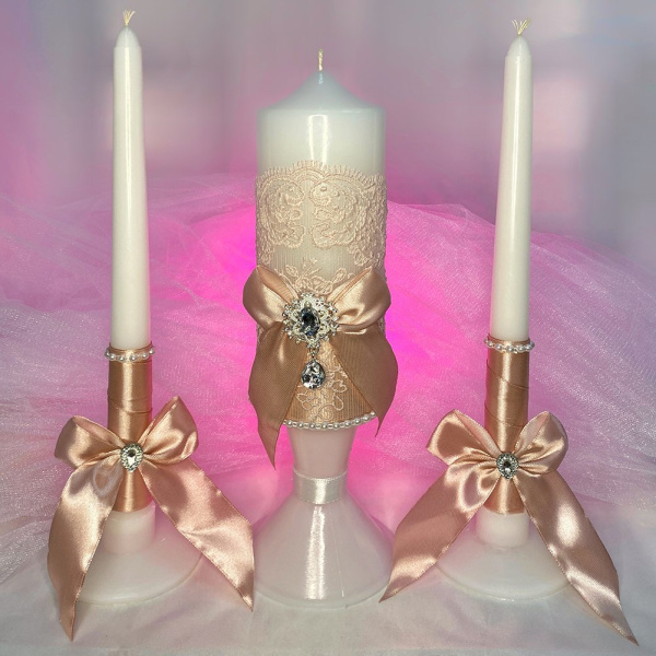 Семейный очаг на подставках (пудровый)