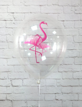 Шар "Фламинго", ассорти, пастель, кристалл
