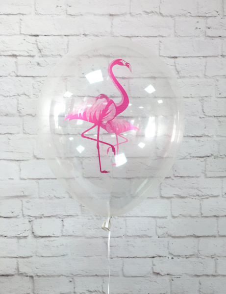 Шар "Фламинго", ассорти, пастель, кристалл