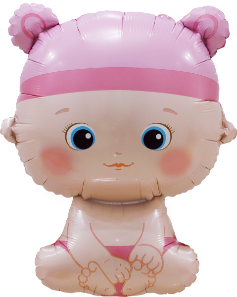 Шар (33"/84 см) Фигура, Малышка Девочка, 1 шт