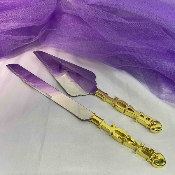 Набор для торта (нож и совок) LOVE