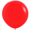 S 1М Пастель Красный/ Red / 1шт. /, Латексный шар (Колумбия) 90см