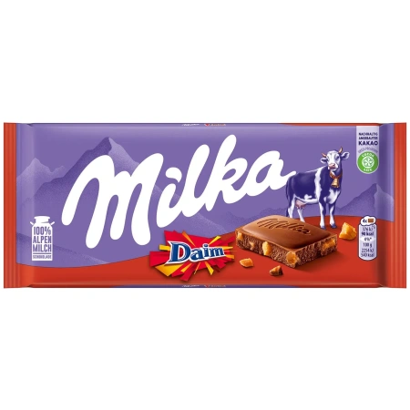 Акция!Шок. плитка Milka Daim (Милка Дайм) 90г