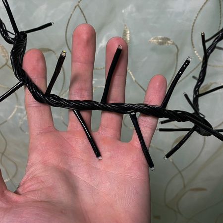 Гирлянда электрическая Розово/голубой (черн.пров)